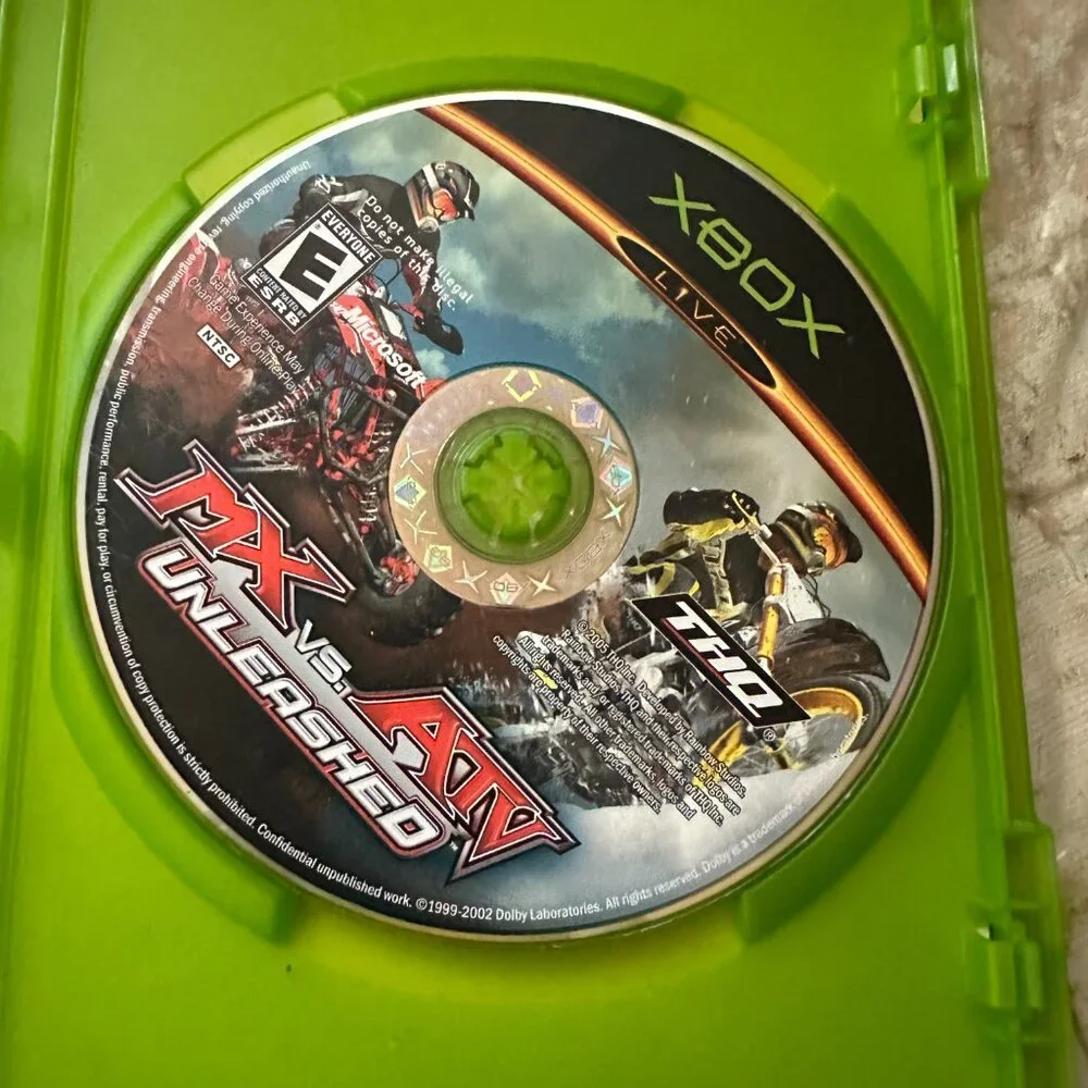MX vs. ATV Unleashed (Microsoft Xbox, 2005) No Manual Tested Working